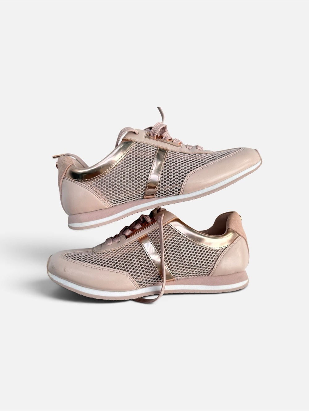 Michael Kors Maggie Trainer Sneakers Blush Rose Gold Size 6